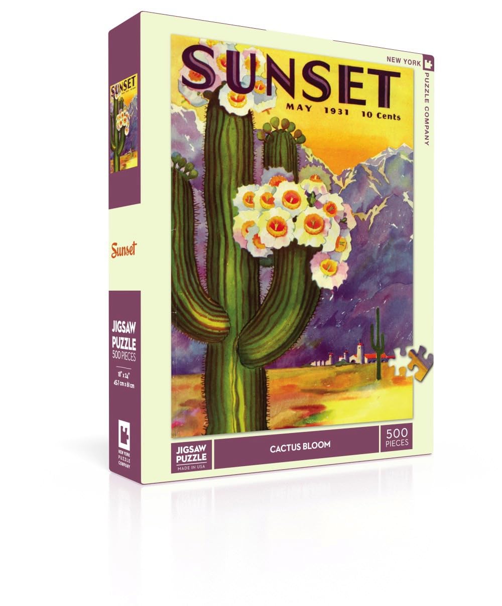 Amazon.com: New York Puzzle Company - Sunset Magazine Cactus